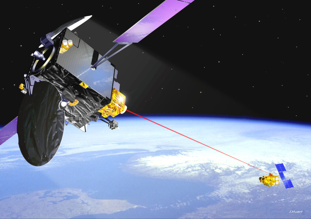 Laser communications for satellite IoT