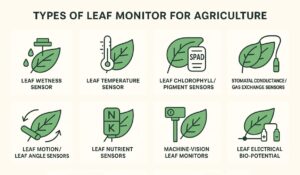 Leaf monitoring with satellite IoT