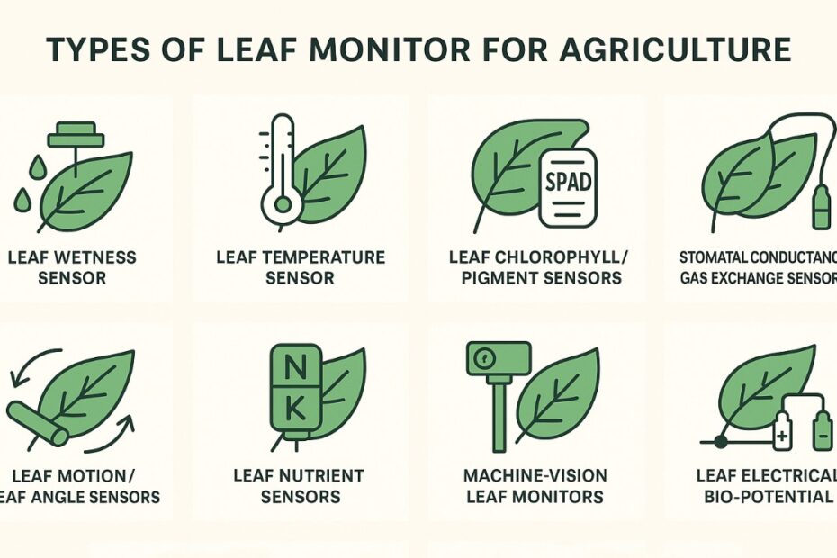 Leaf monitoring with satellite IoT